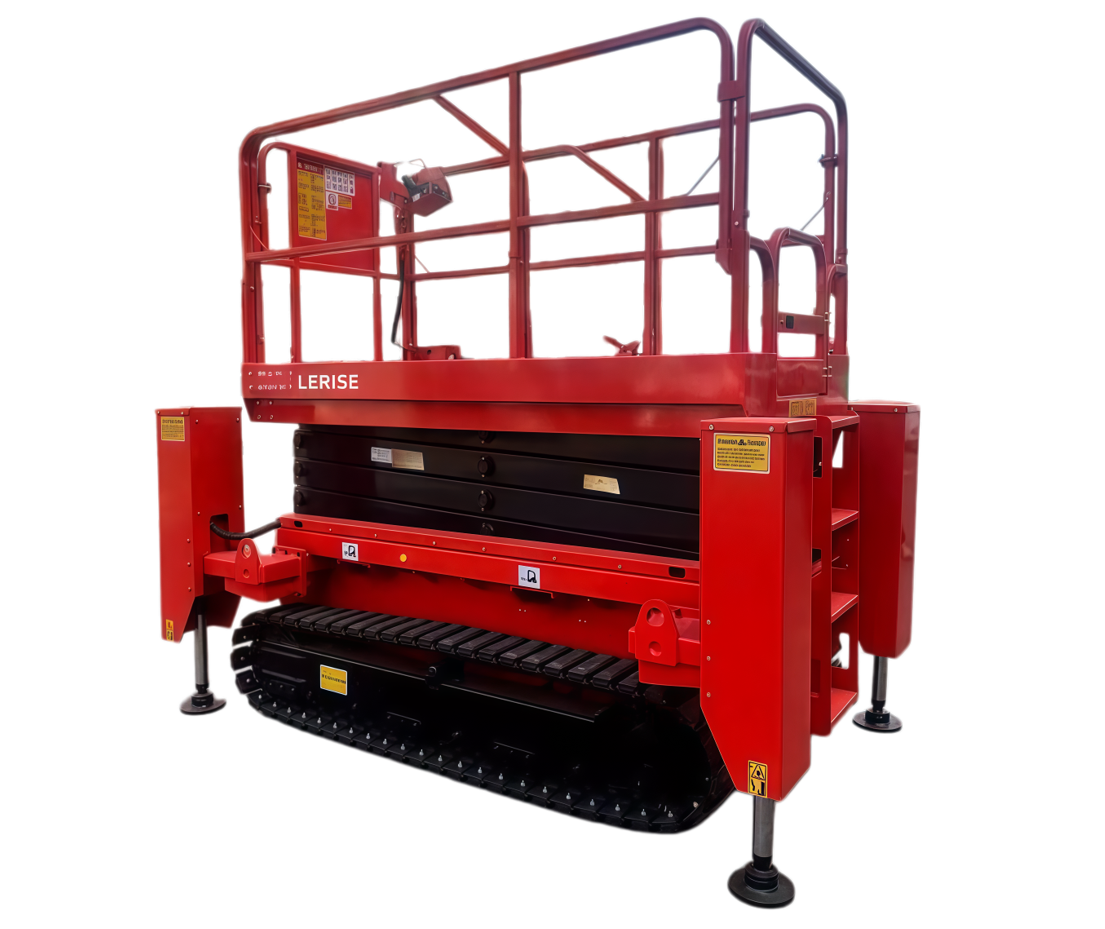 LTS06C Red self propelled Tracked Scissor Lift
